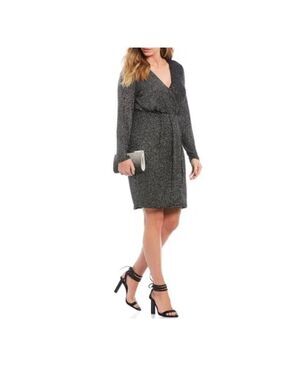 bee Darlin Plus Size Black & Silver Sparkle Dress